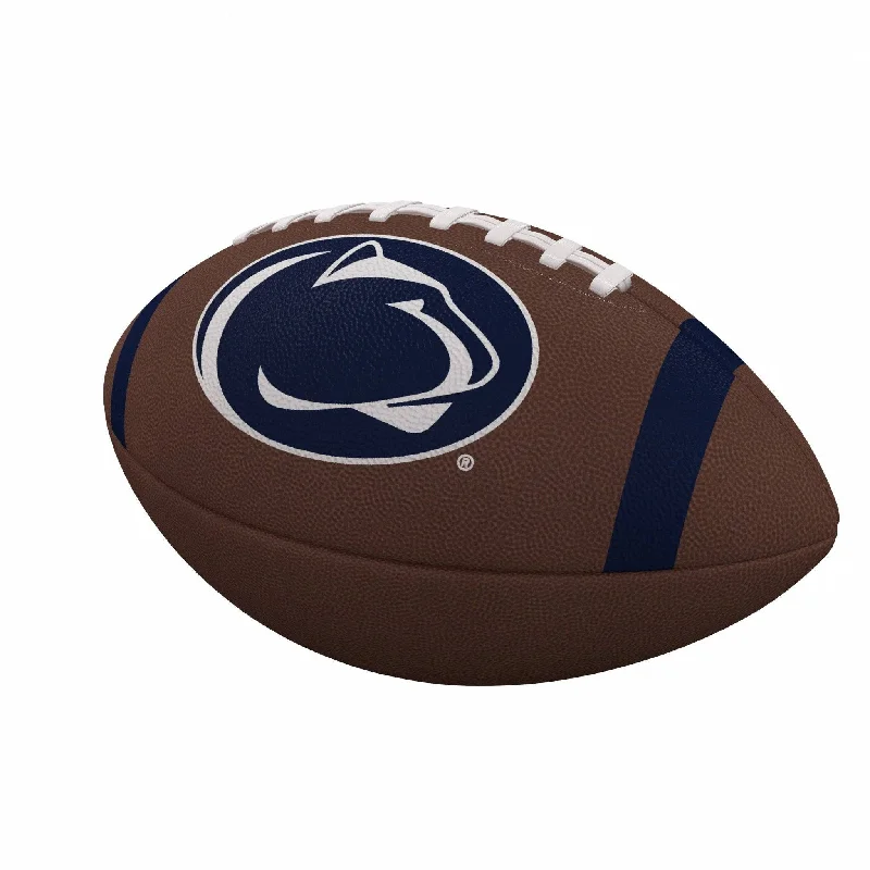 White Rugby Ball-Penn State Team Stripe Official-Size Composite Football