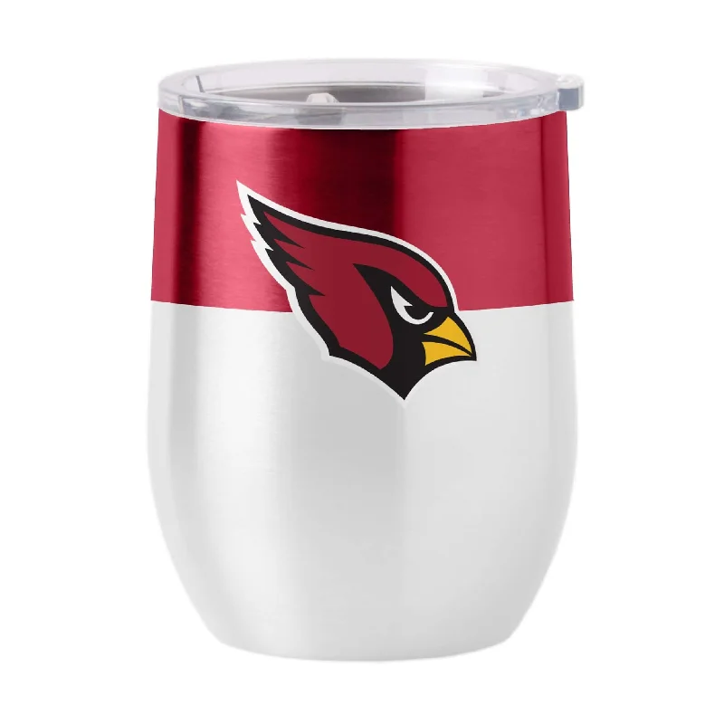 Cappuccino Team Mug-Arizona Cardinals Colorblock 16oz Stainless Curved Beverage