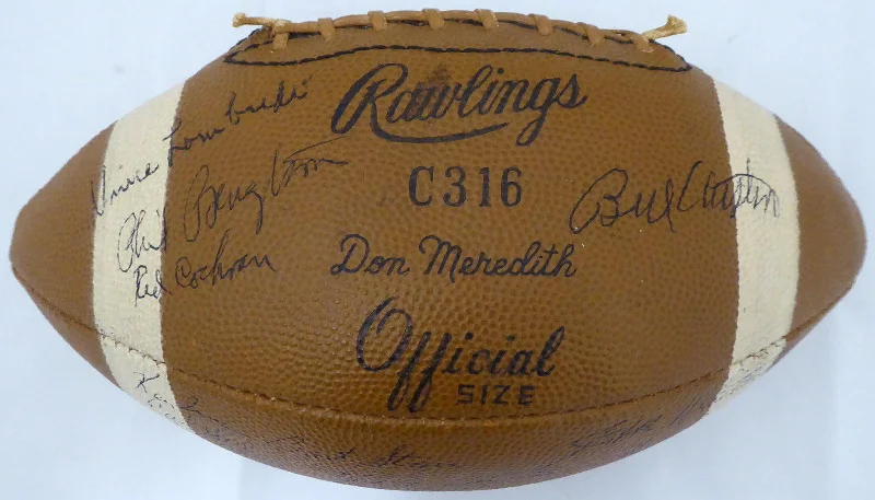 Collectible Football Helmet-1962 NFL Champions Green Bay Packers Team Autographed Football With 39 Total Signatures Including Johnny "Blood" McNally, Vince Lombardi & Bart Starr Beckett BAS #A53869