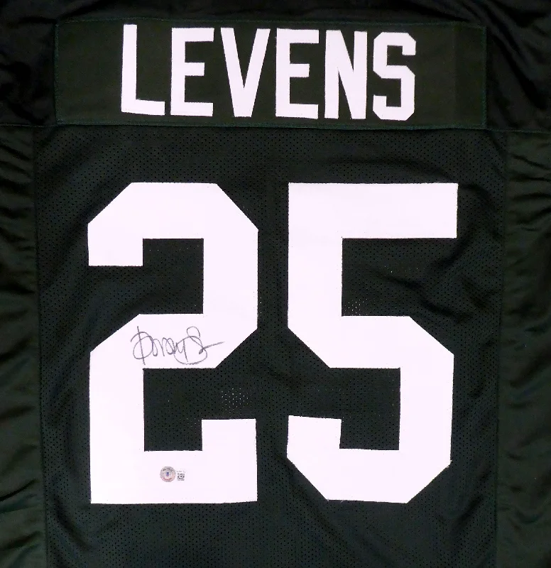 Club Football Helmet-Green Bay Packers Dorsey Levens Autographed Green Jersey Beckett BAS QR Stock #193981