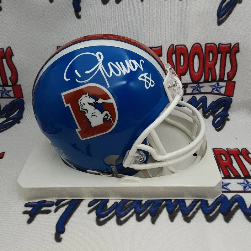 Blue Football Helmet-DeMaryuis Thomas Authentic Signed Autographed Mini Helmet JSA.