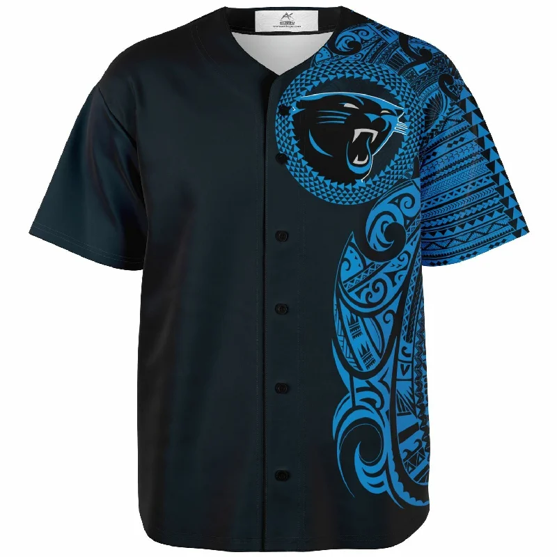 Moisture-Wicking Baseball Jersey-Carolina Panthers Baseball Jersey