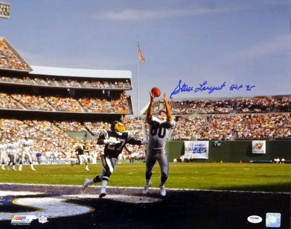 Red Football Helmet-Steve Largent Autographed 16x20 Photo Seattle Seahawks "HOF 95" PSA/DNA ITP Stock #77719