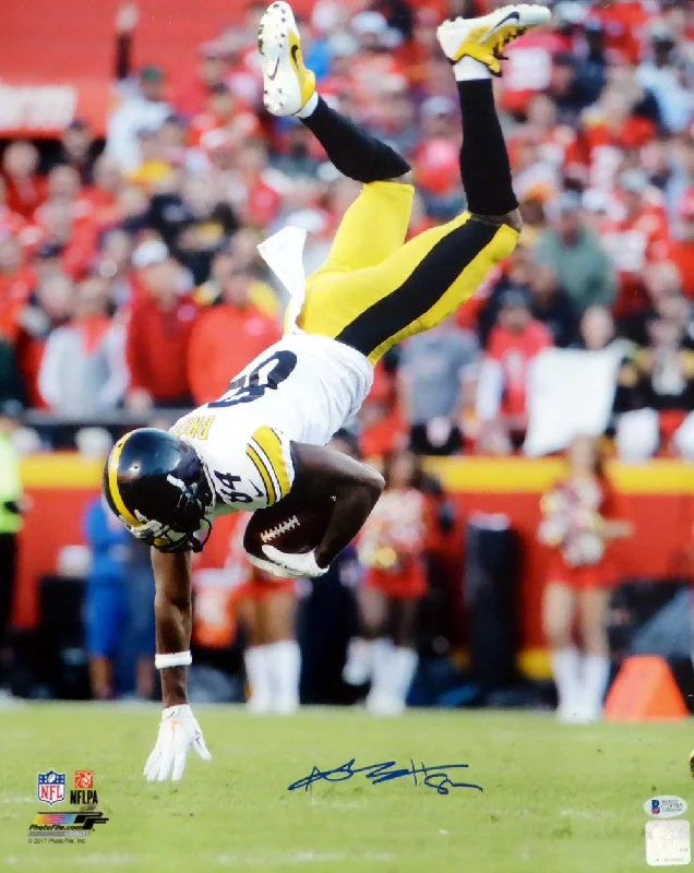 Streamlined Football Helmet-Antonio Brown Autographed 16x20 Photo Pittsburgh Steelers Beckett BAS Stock #138207