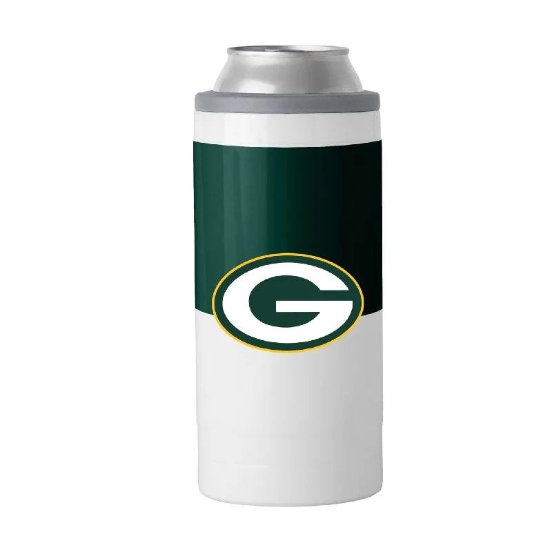 White Team Mug-Green Bay Packers 12oz Colorblock Slim Can Coolie