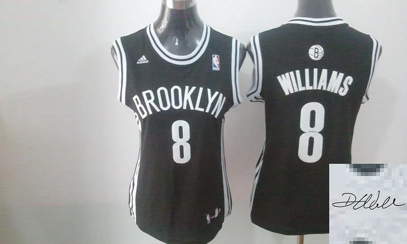 All-Season Basketball Jersey-Nets 8 Williams Black Signature Edition Women Basketball Jerseys