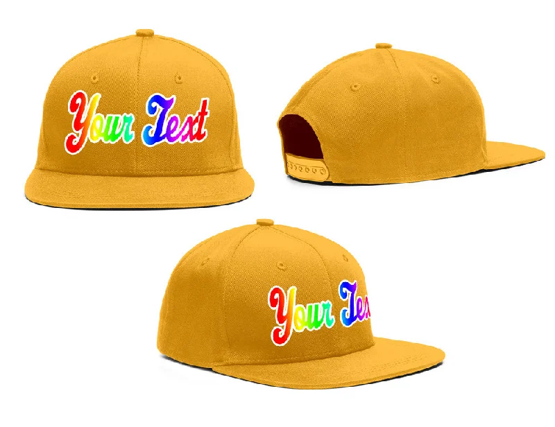 Low Profile Baseball Cap-Custom Yellow Gradient Casual Sport Baseball Cap