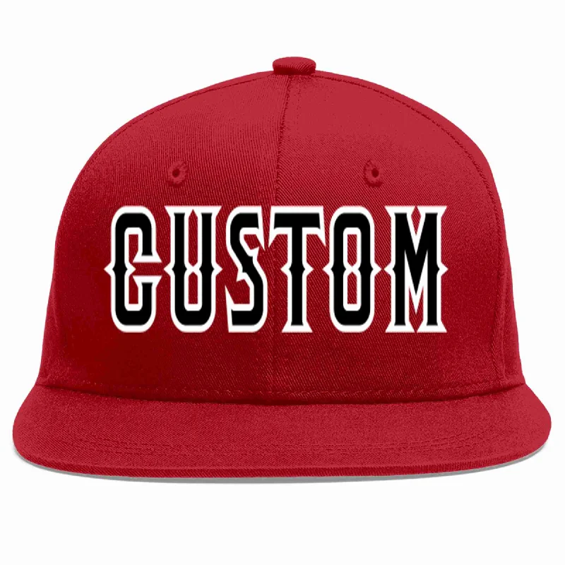 Eco-Friendly Baseball Cap-Custom Red Black-White Casual Sport Baseball Cap