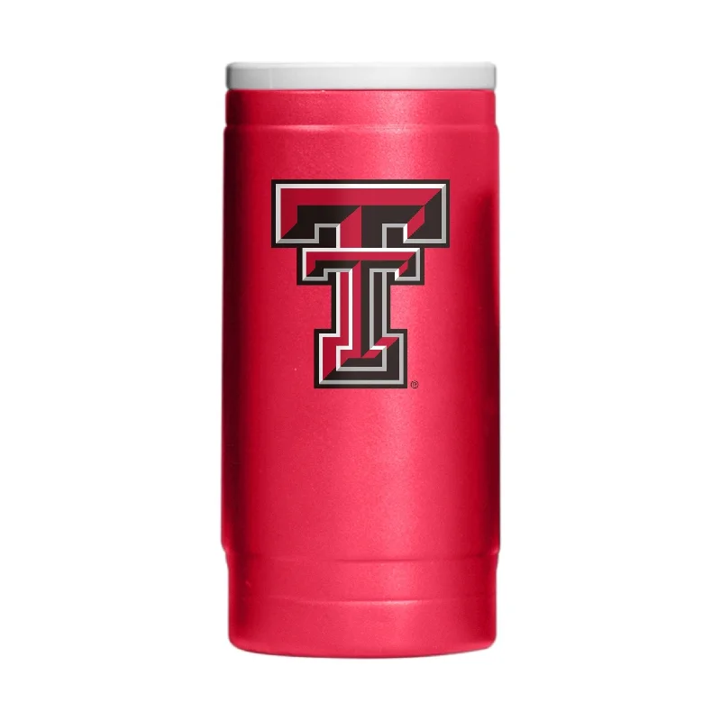 Yellow Team Mug-Texas Tech Flipside Powder Coat Slim Can Coolie