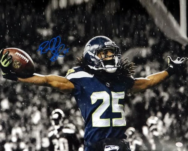 Gradient Football Helmet-Richard Sherman Autographed 16x20 Photo Seattle Seahawks RS Holo Stock #71539