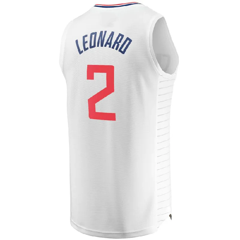 Winter Basketball Jersey-LA.Clippers #2 Kawhi Leonard Fanatics Branded 2020-21 Fast Break Player Jersey  Association Edition White Stitched American Basketball Jersey