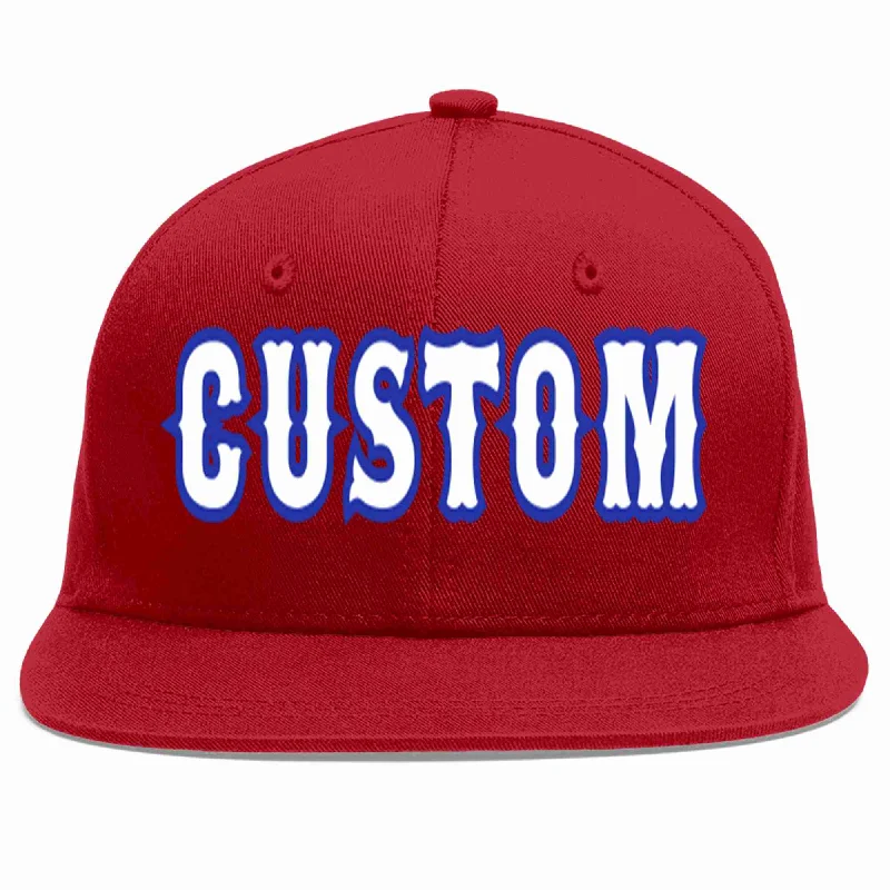 Printed Baseball Cap-Custom Red White-Royal Casual Sport Baseball Cap