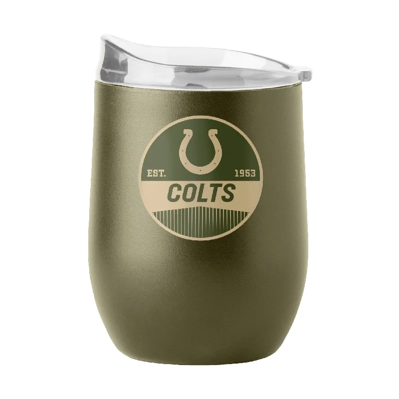 Personalized Team Mug-Indianapolis Colts 16oz Badge Powder Coat Curved Beverage