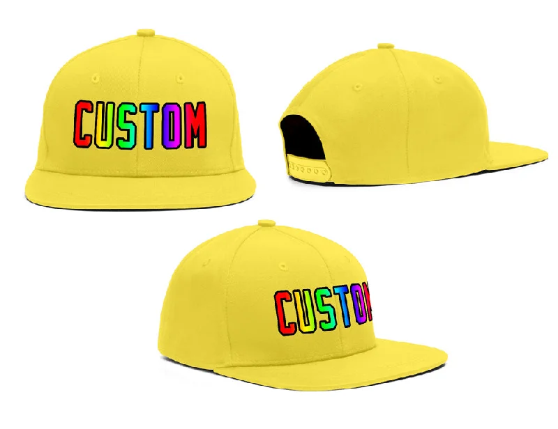 Neon Baseball Cap-Custom Yellow Gradient Outdoor Sport Baseball Cap