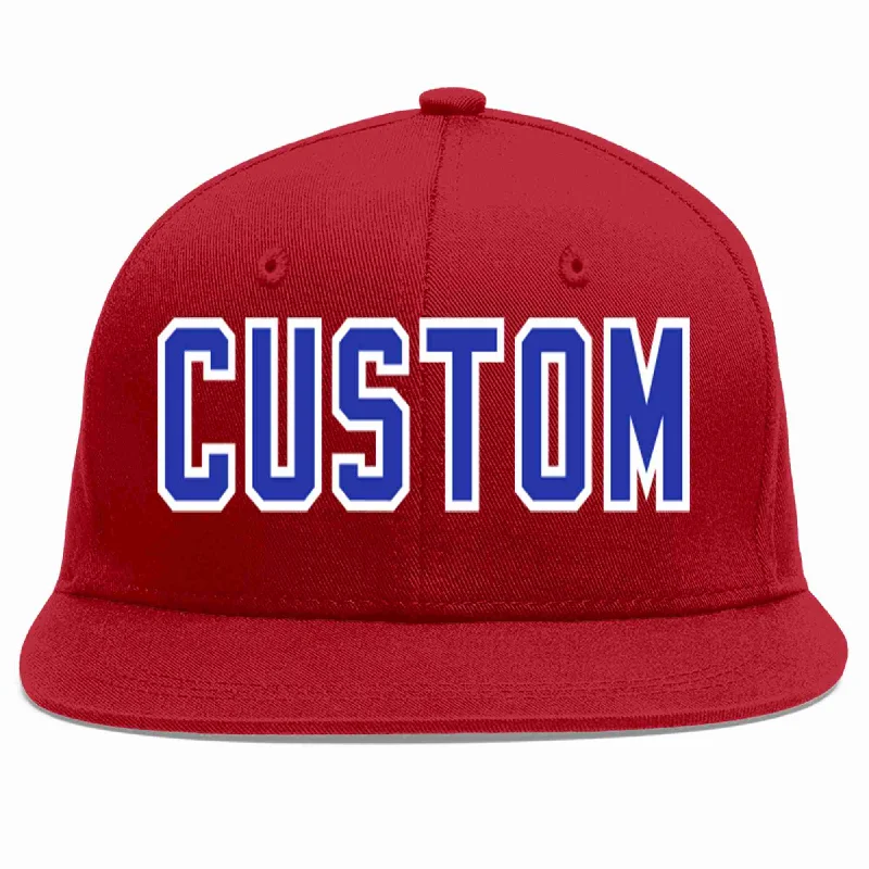 Adjustable Baseball Cap-Custom Red Royal-White Casual Sport Baseball Cap