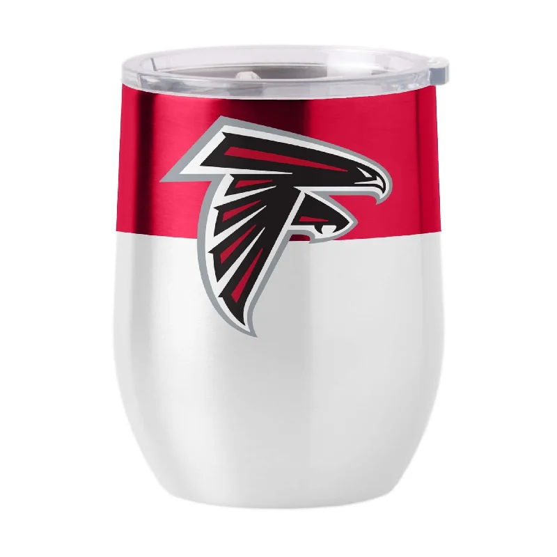 Beer Team Mug-Atlanta Falcons 16oz Colorblock Stainless Curved Beverage