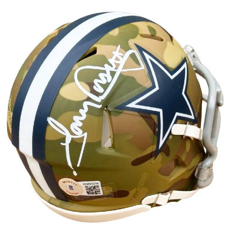 Thermally Bonded Football Helmet-Tony Dorsett Signed Dallas Cowboys Camo Speed Mini Football Helmet (Beckett)