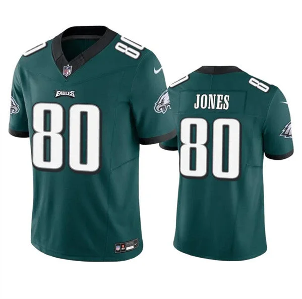 V-Neck Soccer Jersey-Men's Philadelphia Eagles #80 Julio Jones Green 2023 F.U.S.E. Untouchable Limited Football Stitched Jersey