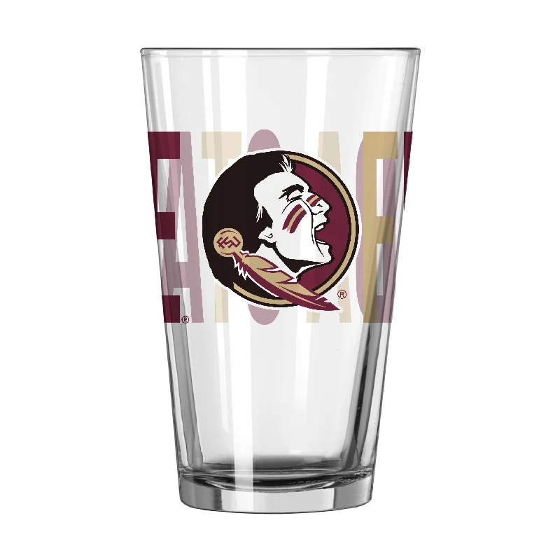 Embossed Team Mug-Florida State 16oz Overtime Pint Glass