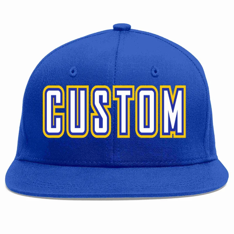 Camping Baseball Cap-Custom Royal White-Royal Casual Sport Baseball Cap