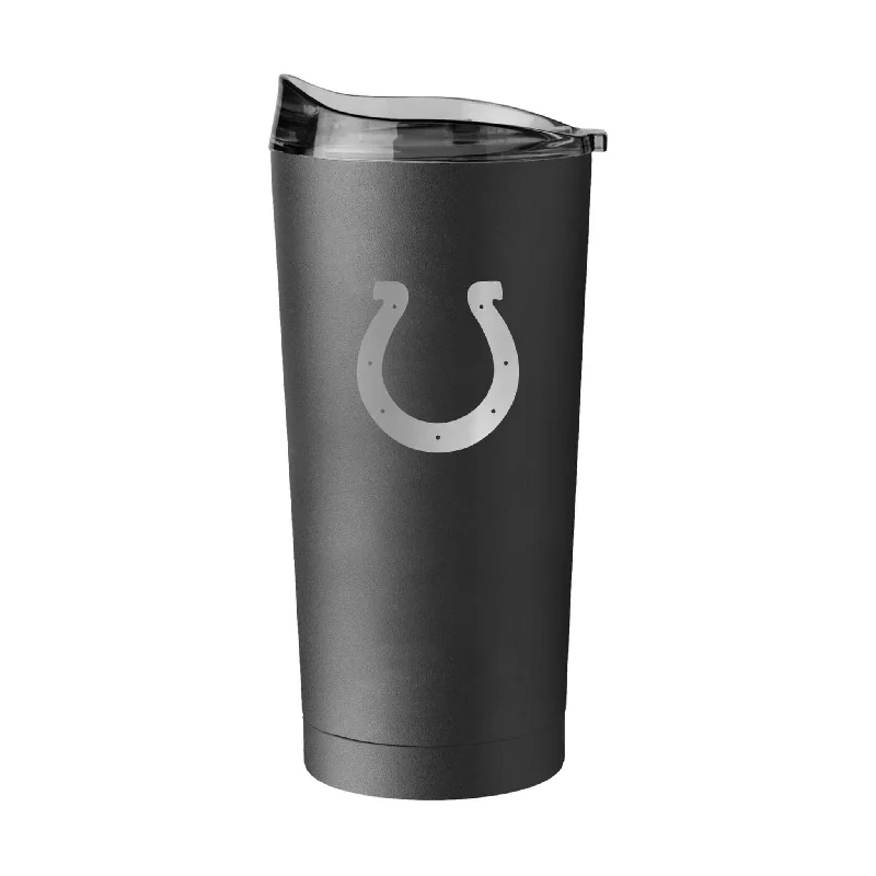 Photo Team Mug-Indianapolis Colts 20oz Etch Black Powder Coat Tumbler