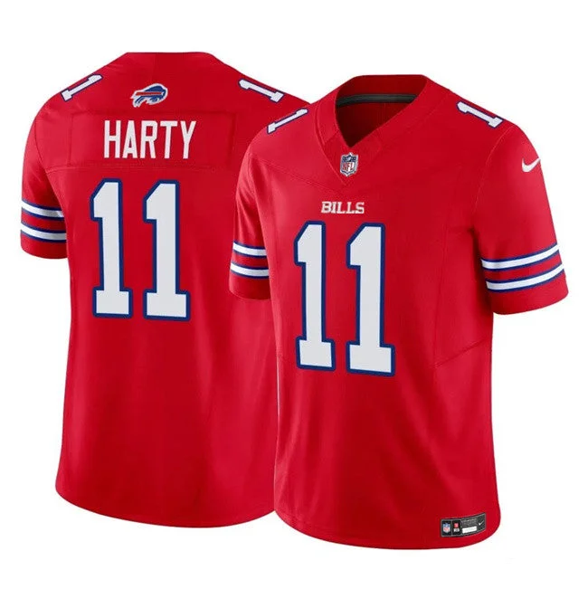 Hall of Fame Soccer Jersey-Men's Buffalo Bills #11 Deonte Harty Red 2023 F.U.S.E. Untouchable Limited Football Stitched Jersey