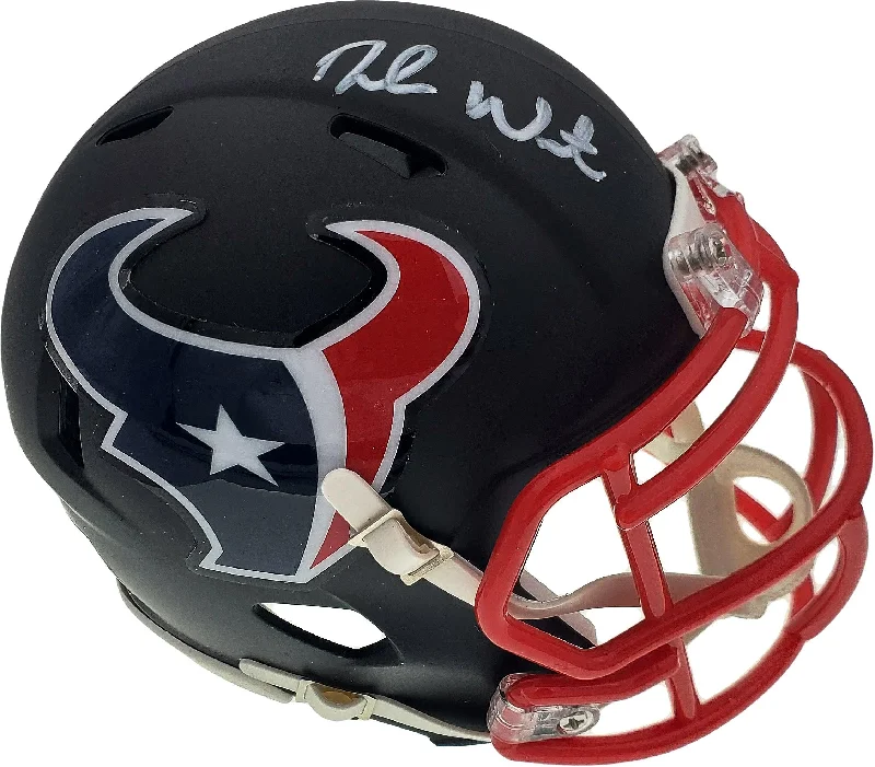 Cooling Football Helmet-Deshaun Watson Autographed Houston Texans Matte Black Speed Mini Helmet Beckett BAS Stock #156854