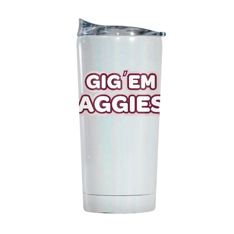 Home Team Mug-Texas A&M 20oz Bubble Iridescent Tumbler