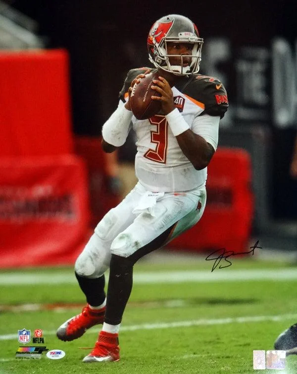 Personalized Football Helmet-Jameis Winston Autographed 16x20 Photo Tampa Bay Buccaneers PSA/DNA Stock #101878