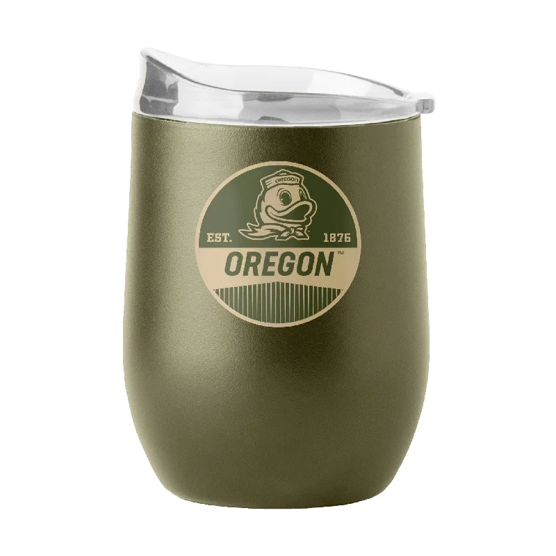 Retro Team Mug-Oregon 16oz Badge Powder Coat Curved Beverage