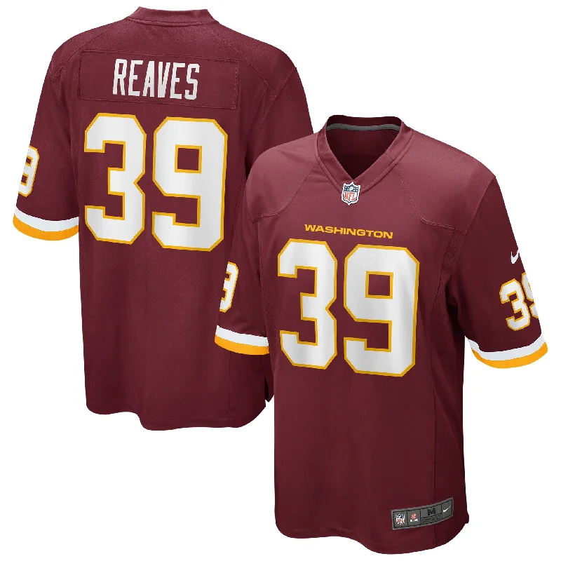 Sublimated Soccer Jersey-Jeremy Reaves Washington Football Team Game Player Jersey - Burgundy