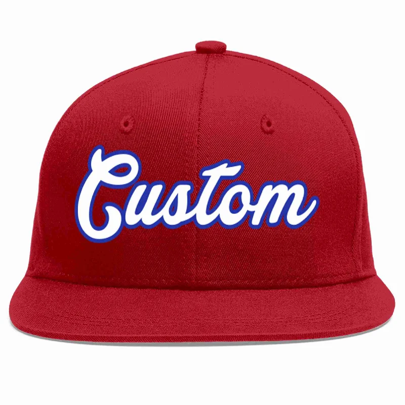 Designer Baseball Cap-Custom Red White-Royal Casual Sport Baseball Cap