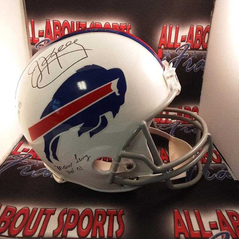 Silver Football Helmet-Kelly, Levy & Reed Authentic Signed Buffalo Bills autographed Full-size Helmet JSA-