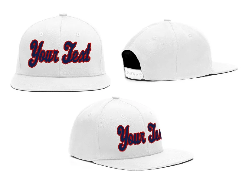 Outdoor Baseball Cap-Custom White Red-Navy Casual Sport Baseball Cap