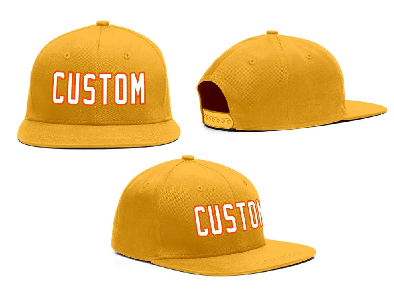 Cartoon Baseball Cap-Custom Yellow White-Orange Outdoor Sport Baseball Cap