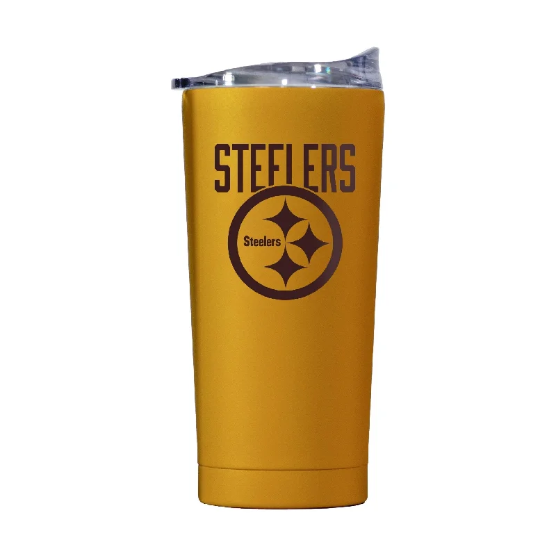 Glass Team Mug-Pittsburgh Steelers 20oz Huddle Powder Coat Tumbler