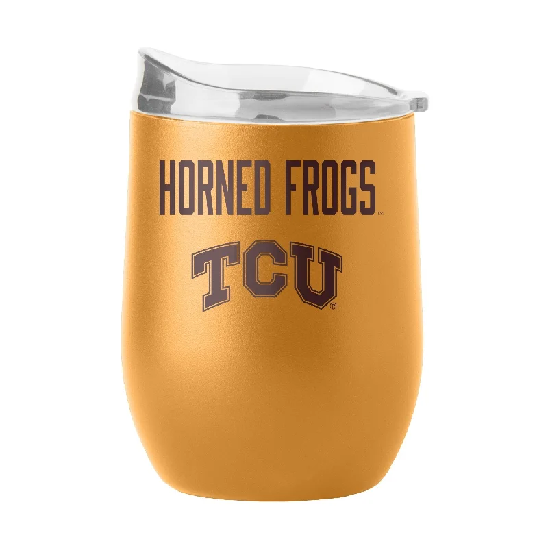 Volleyball Team Mug-TCU 16oz Huddle Powder Coat Curved Bev