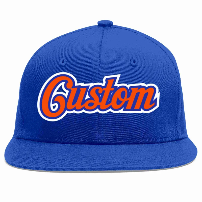 Tennis Baseball Cap-Custom Royal Orange-Royal Casual Sport Baseball Cap