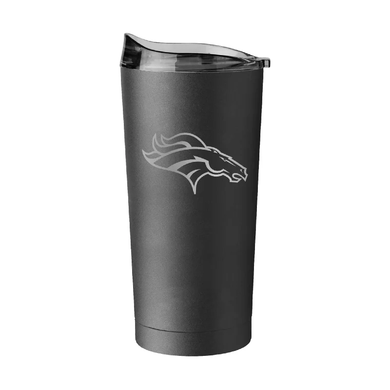 Modern Team Mug-Denver Broncos 20oz Etch Black Powder Coat Tumbler