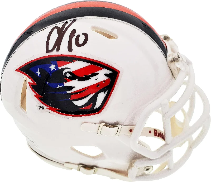 Open Face Football Helmet-Chad Johnson OchoCinco Autographed Oregon State Beavers Salute Speed Mini Helmet Beckett BAS Stock #177838