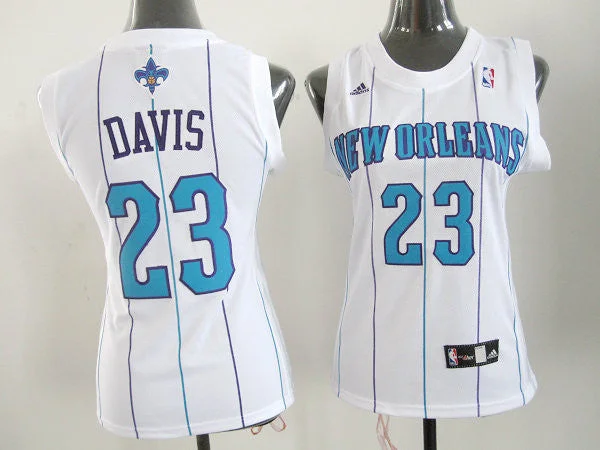 Limited Edition Basketball Jersey-Hornets 23 Davis White Women Basketball Jersey