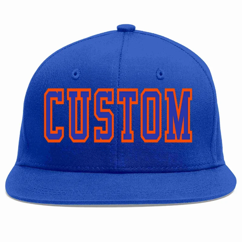 Movie Baseball Cap-Custom Royal Royal-Orange Casual Sport Baseball Cap