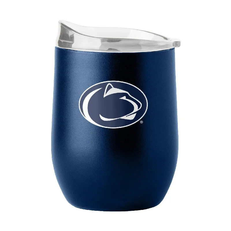 Beer Team Mug-Penn State 16oz Flipside Powder Coat Curved Beverage