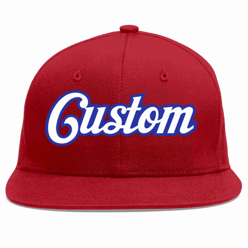 Baseball Team Cap-Custom Red White-Royal Casual Sport Baseball Cap