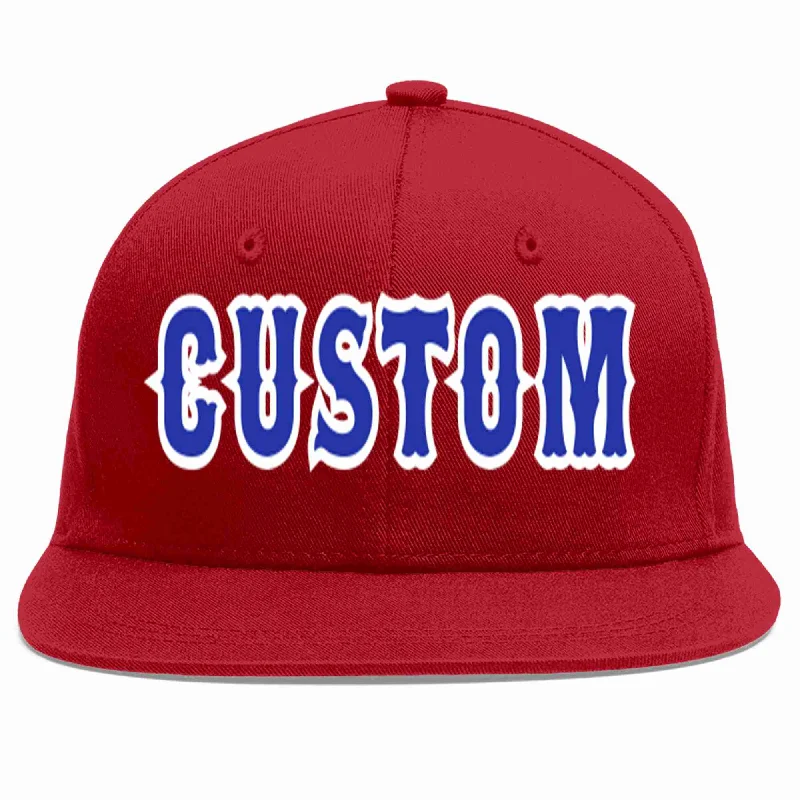 Trucker Baseball Cap-Custom Red Royal-White Casual Sport Baseball Cap