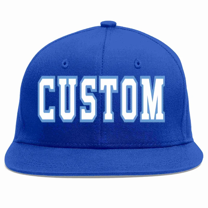 Festival Baseball Cap-Custom Royal White-Light Blue Casual Sport Baseball Cap