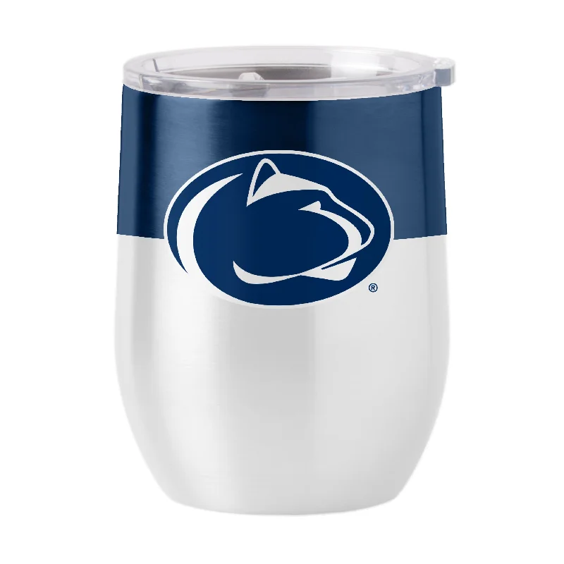 Shot Team Mug-Penn State 16oz Colorblock Stainless Curved Beverage