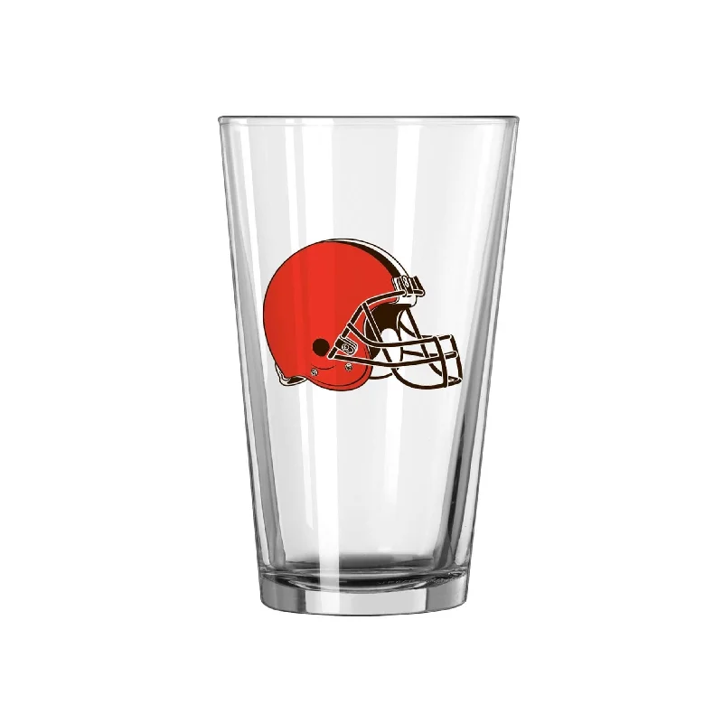 Yellow Team Mug-Cleveland Browns 16oz Logo Pint Glass