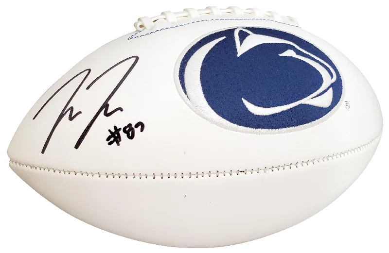 Junior Football Helmet-Pat Freiermuth Autographed Penn State Nittany Lions White Logo Football Beckett BAS Stock #191170