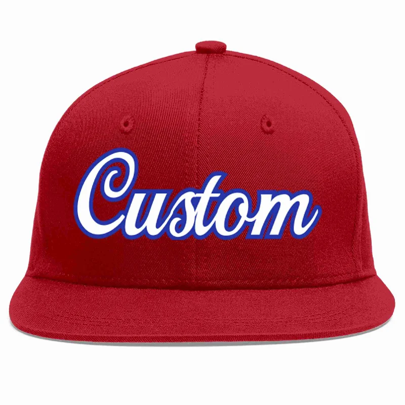 Baseball Team Cap-Custom Red White-Royal Casual Sport Baseball Cap